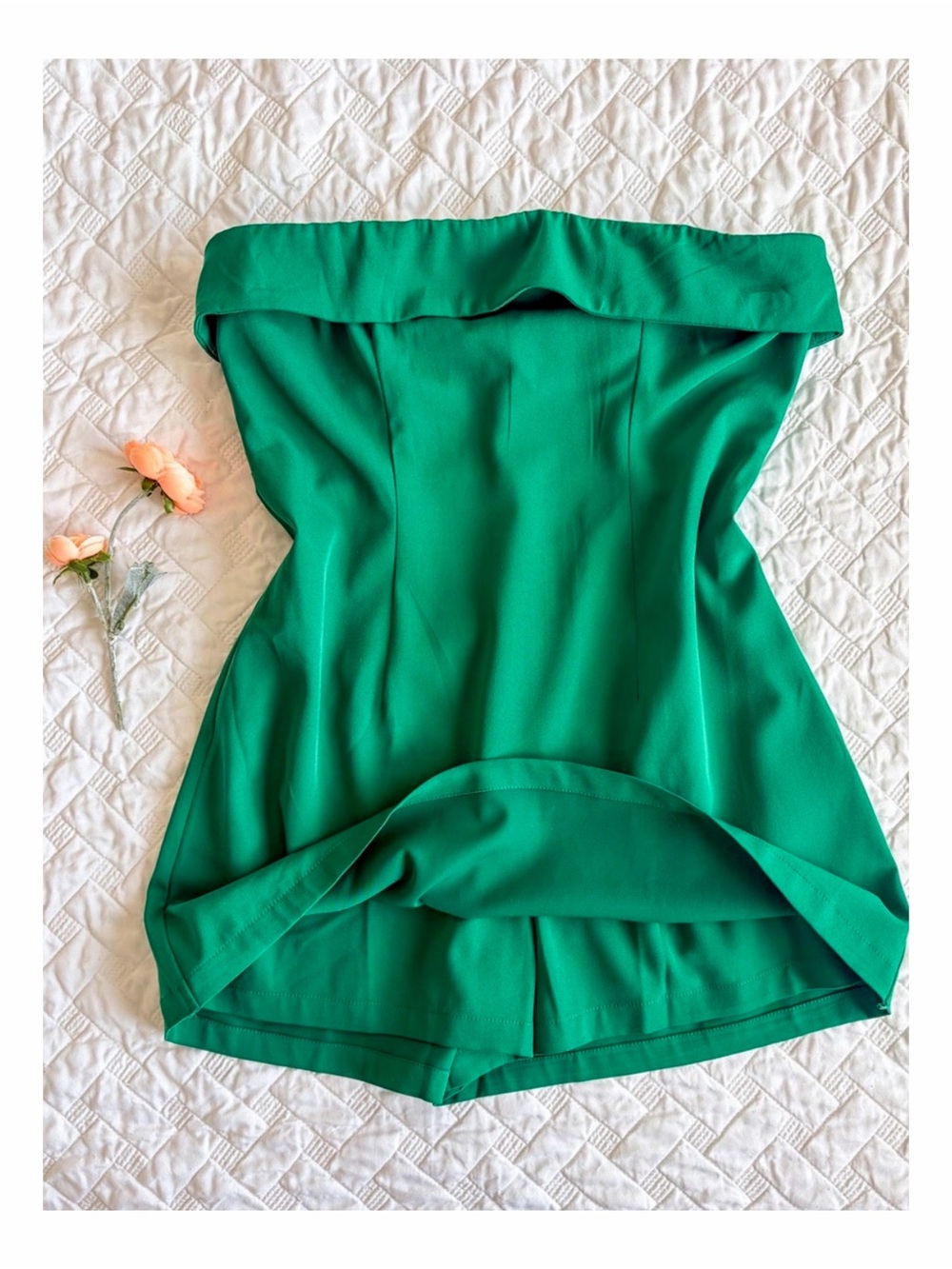 Hello Molly Finest Touch Romper Green Strapless Romper US 8 - Picture 5 of 9